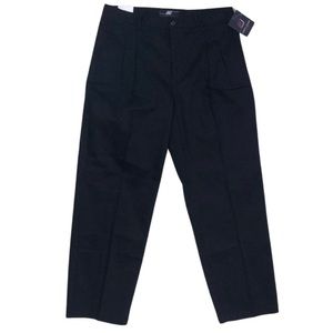 Black Khakis by Kenpo Jean Co. Black Pants Cotton Chinos Flat Front, RELAXED FIT